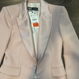 Zara Women's Blush Pink Suit Jacket